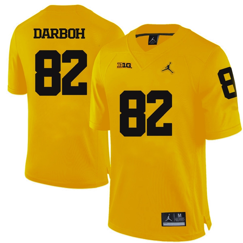 Michigan Wolverines Men's NCAA Amara Darboh #82 Yellow College Football Jersey JBR0549TN